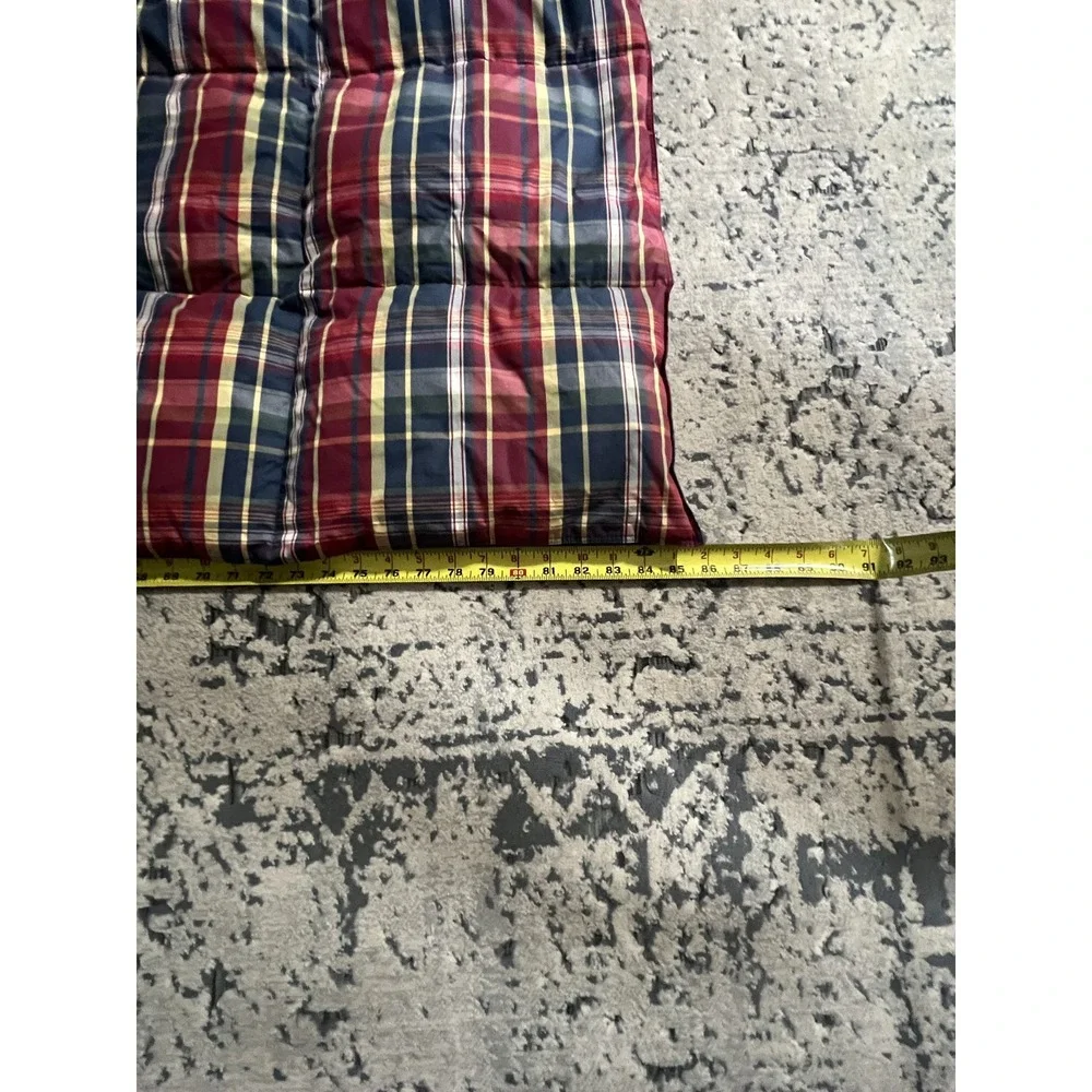 Ralph Lauren Polo Kelso Plaid Down Comforter Blue & Multi Embroidered 86 x 63